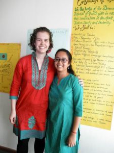 With my fantastic teaching assistant, Arpita Roy. Duke TIP India 2014.